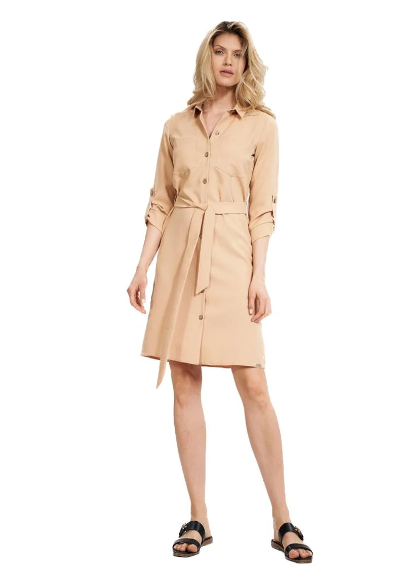 Rochie mini dama,  Aramour, bej, Bej