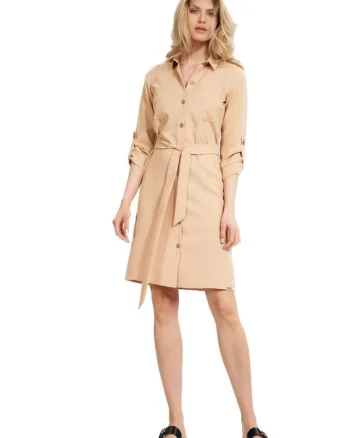 Rochie mini dama,  Aramour, bej, Bej
