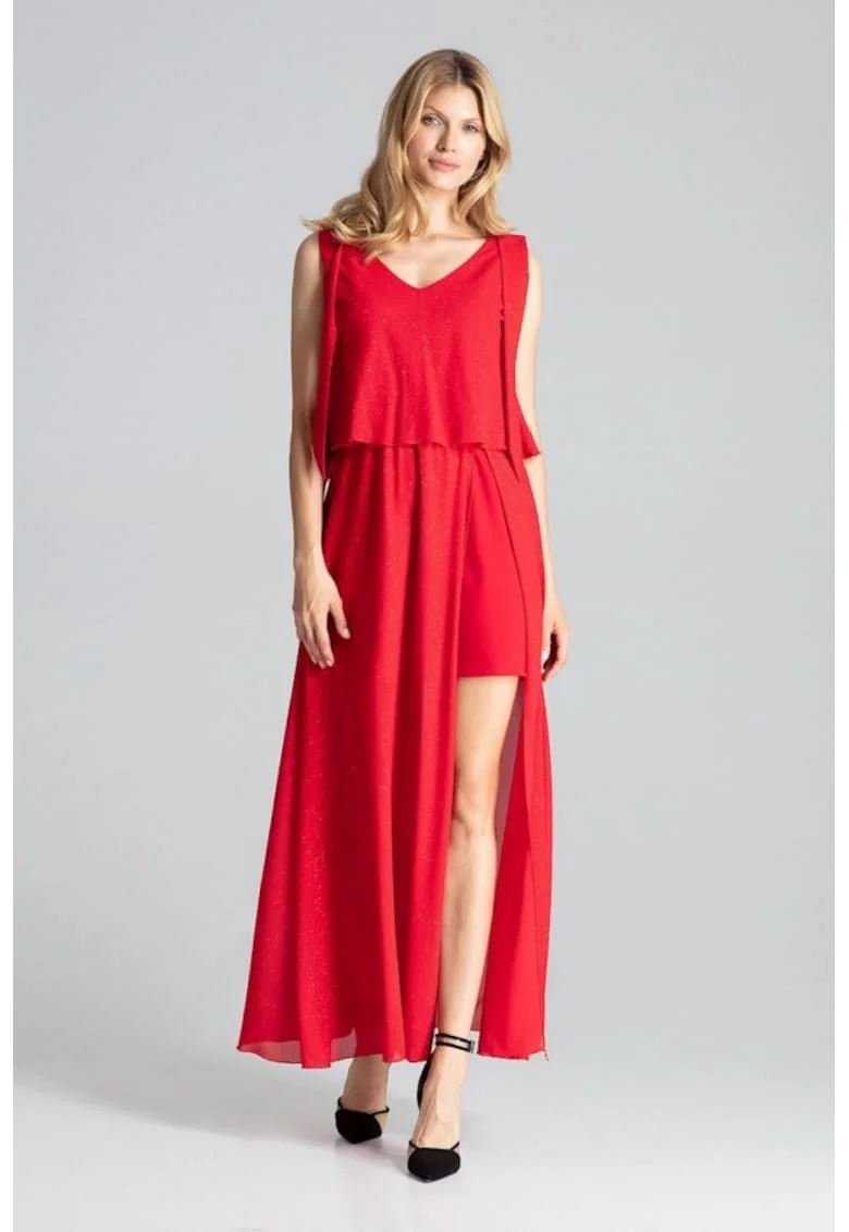 Rochie de zi model 138275, Rosu
