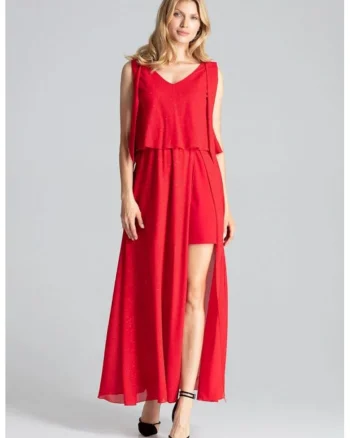 Rochie de zi model 138275, Rosu