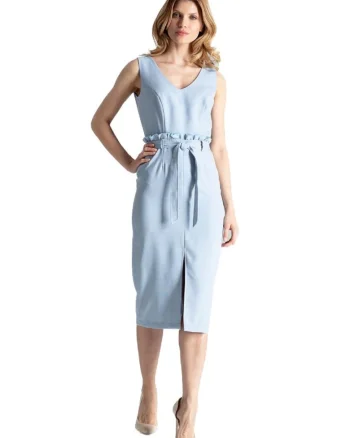 Rochie de seara dama Isomri M633 albastra, Albastru deschis