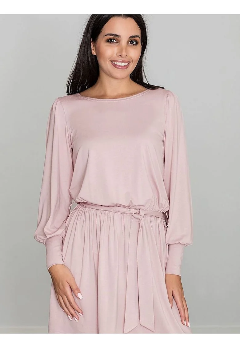 Rochie  roz, casual, viscoza,