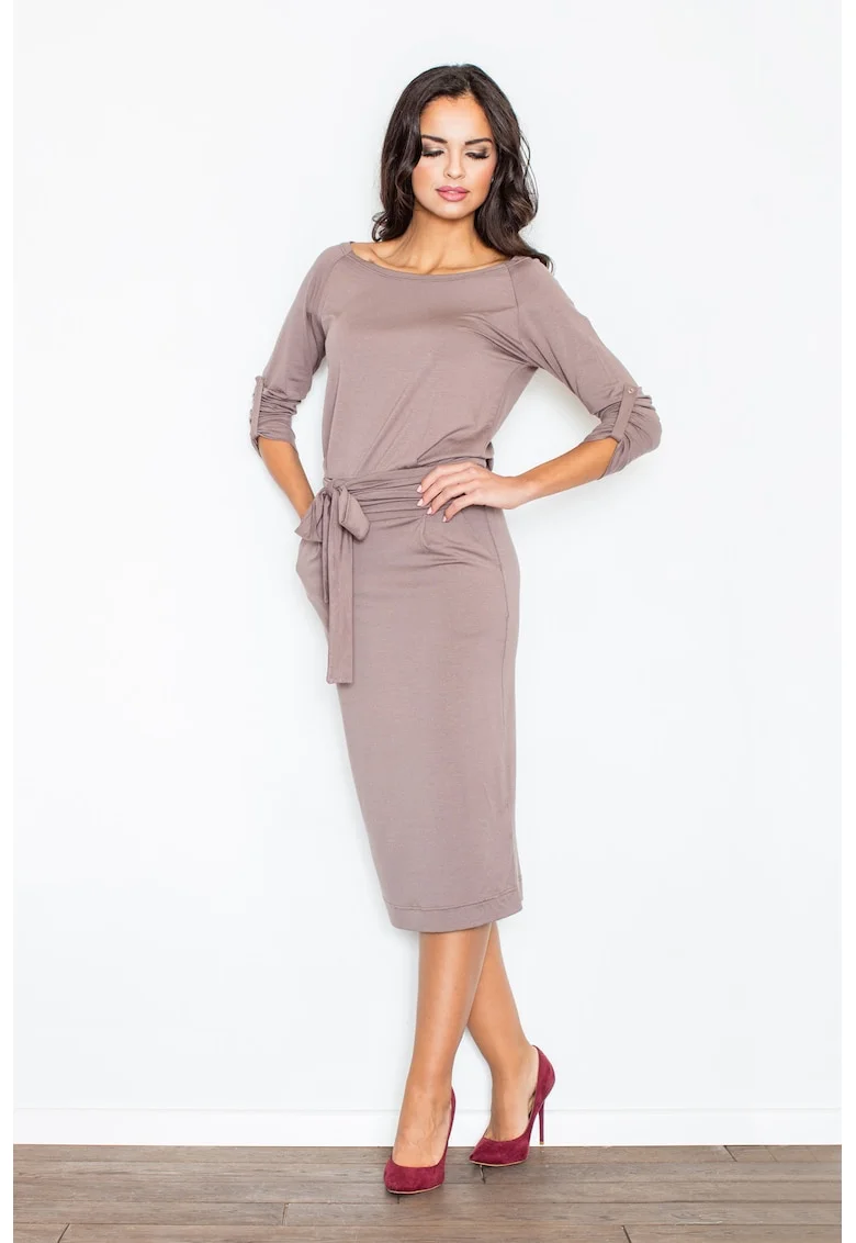 Rochie  lejera, maro, viscoza