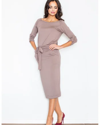 Rochie  lejera, maro, viscoza