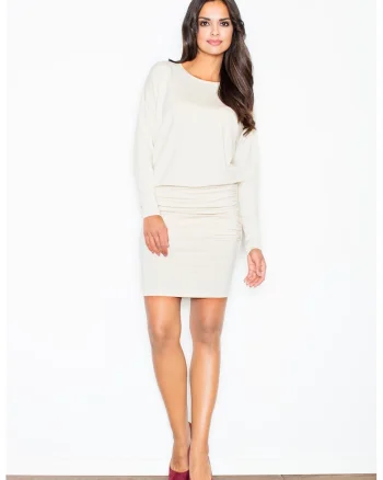 Rochie  culeturi, maneci lungi, viscoza