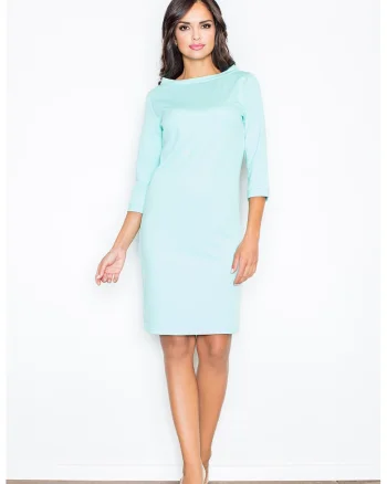 Rochie  M181, casual, menta, poliester, maneca 3/4,