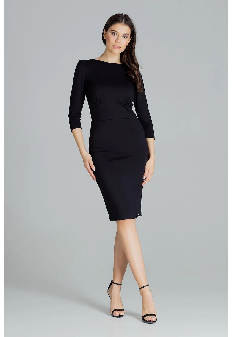 Rochie,  neagra, Poliester,
