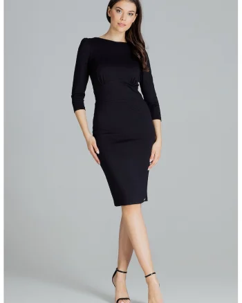 Rochie,  neagra, Poliester,
