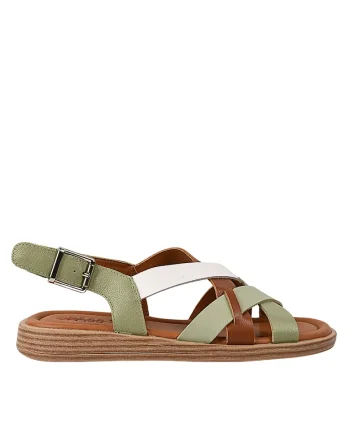 Sandale casual, dama,  KL60022B verde, piele naturala
