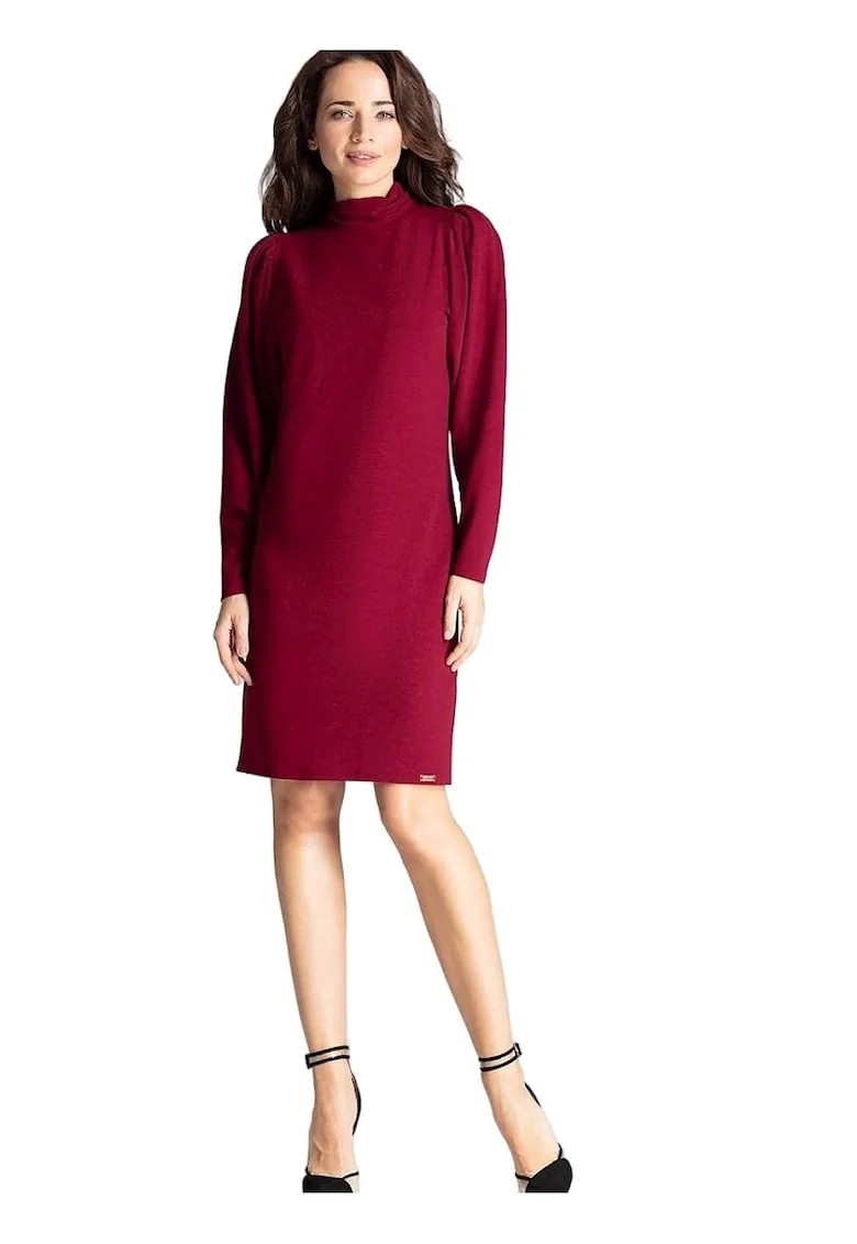 Rochie de zi 690,  Poliester/Elastan, Rosu