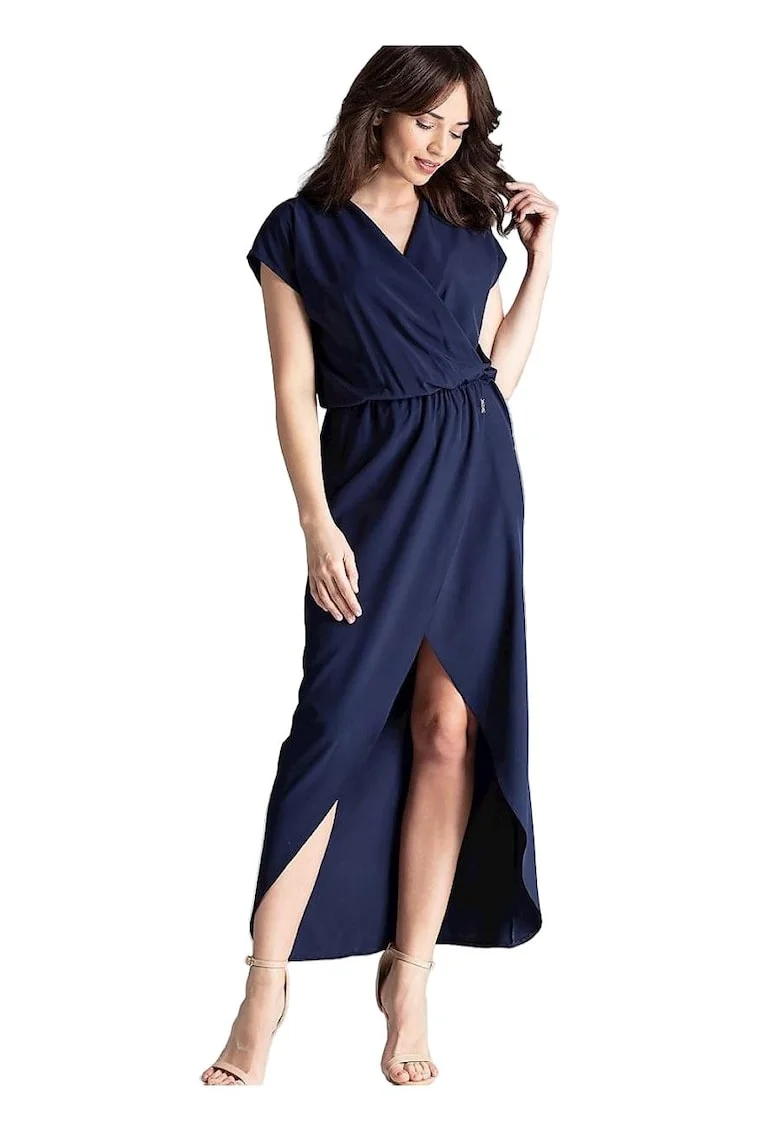 Rochie cocktail,  Poliester/Elastan, Bleumarin,