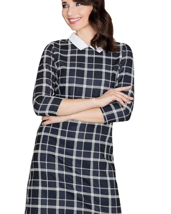 Rochie de zi,  Poliester, Midi, Negru