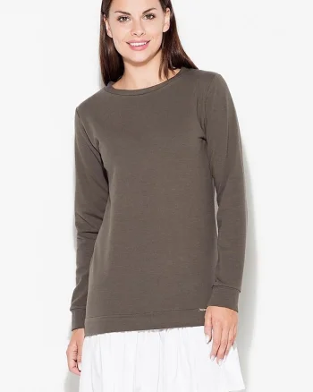 Rochie  de zi cu zi, maro, bumbac 95%, elastan 5%
