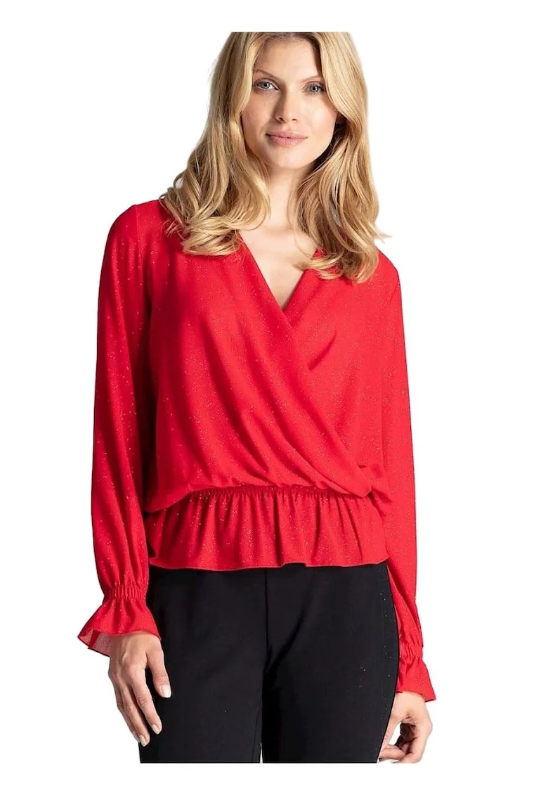 Bluza dama 59021,  Poliester, Rosu