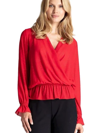 Bluza dama 59021,  Poliester, Rosu