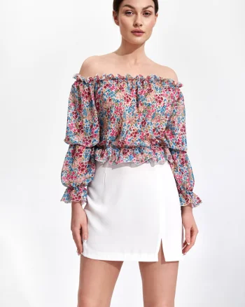 Bluza dama,  Poliester, Cu elastic, Multicolor