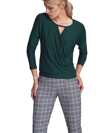 Bluza dama 590219,  Viscoza/Poliester, Verde