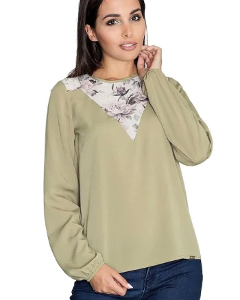 Bluza dama 5902,  Poliester/Viscoza, Verde