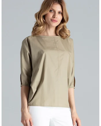 Bluza dama,  Bumbac/Poliester, Masliniu
