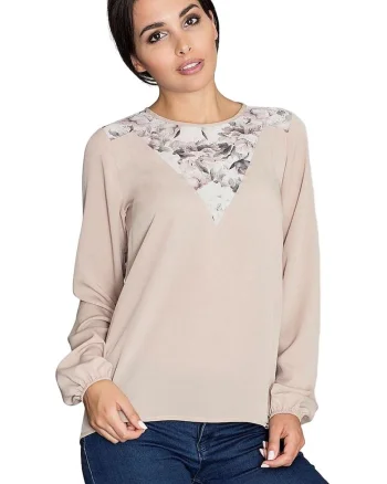 Bluza dama 5902,  Poliester, Bej