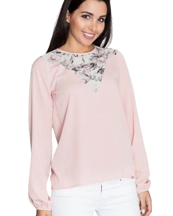 Bluza dama 59021,  Poliester/Viscoza, Roz