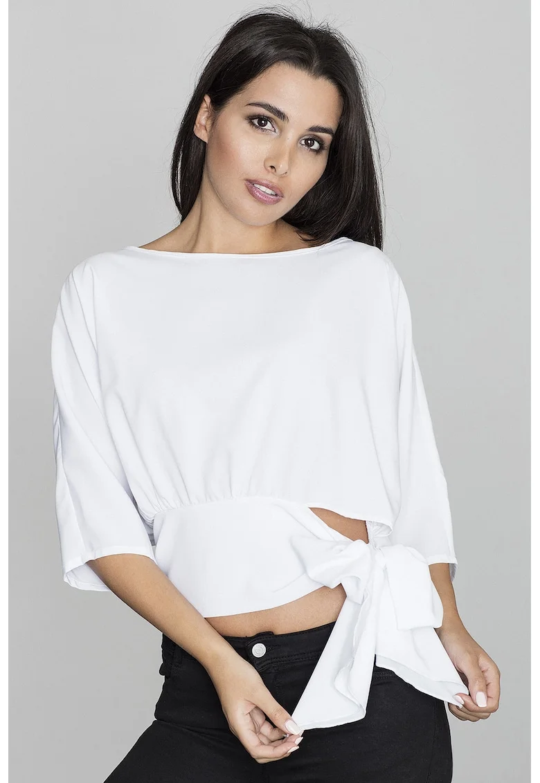 Bluza dama,  Poliester/Elastan, Alb