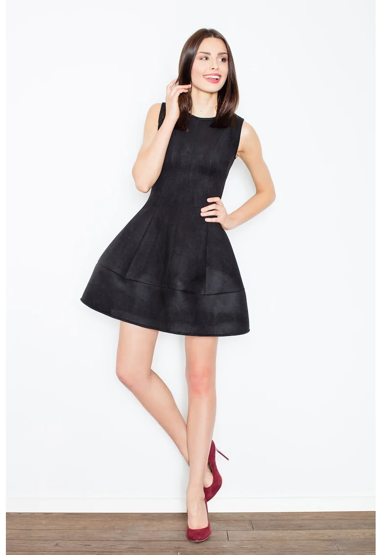 Rochie neagra  eleganta, poliester, negru
