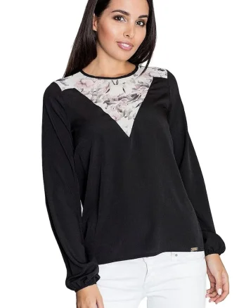 Bluza dama 5902194337410,  Poliester/Viscoza, Negru,