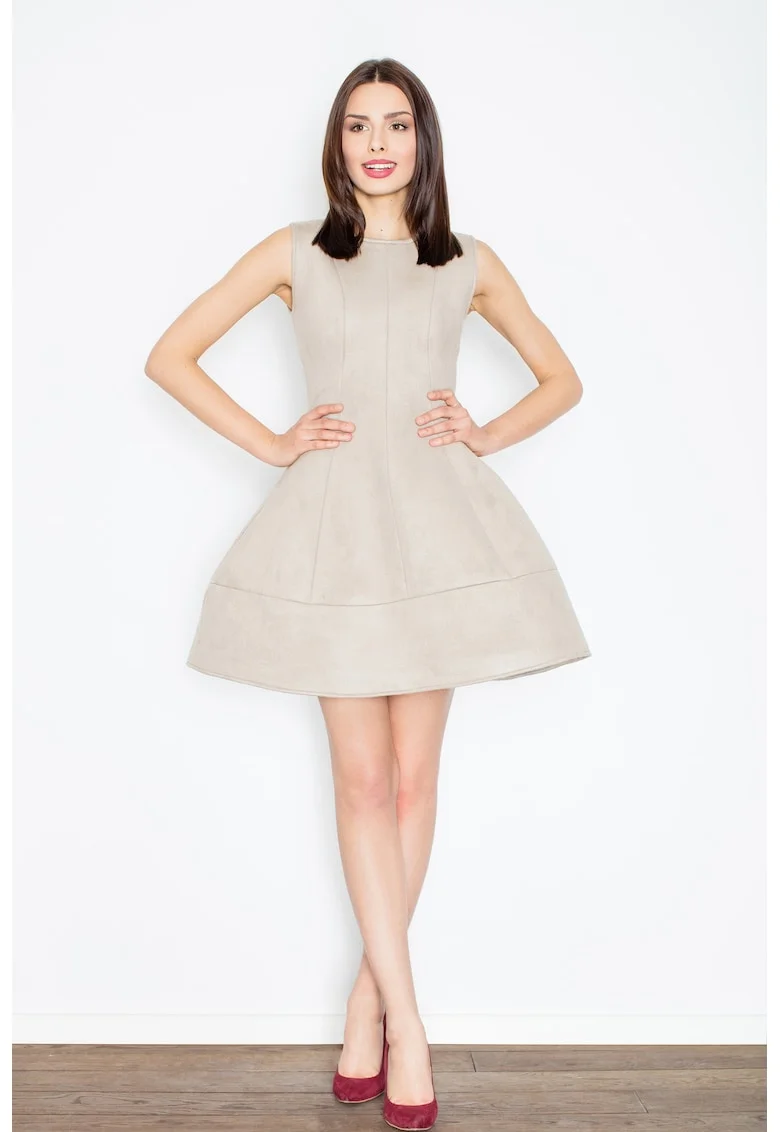 Rochie  evazata, poliester