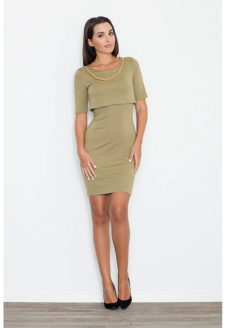Rochie  M446, viscoza, verde