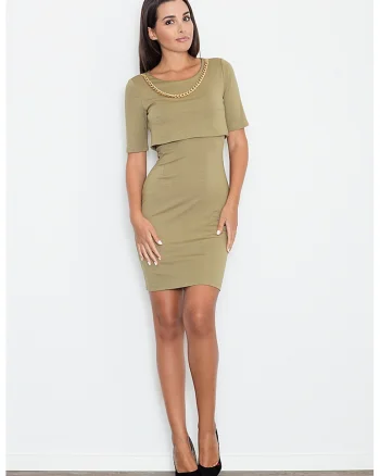 Rochie  M446, viscoza, verde