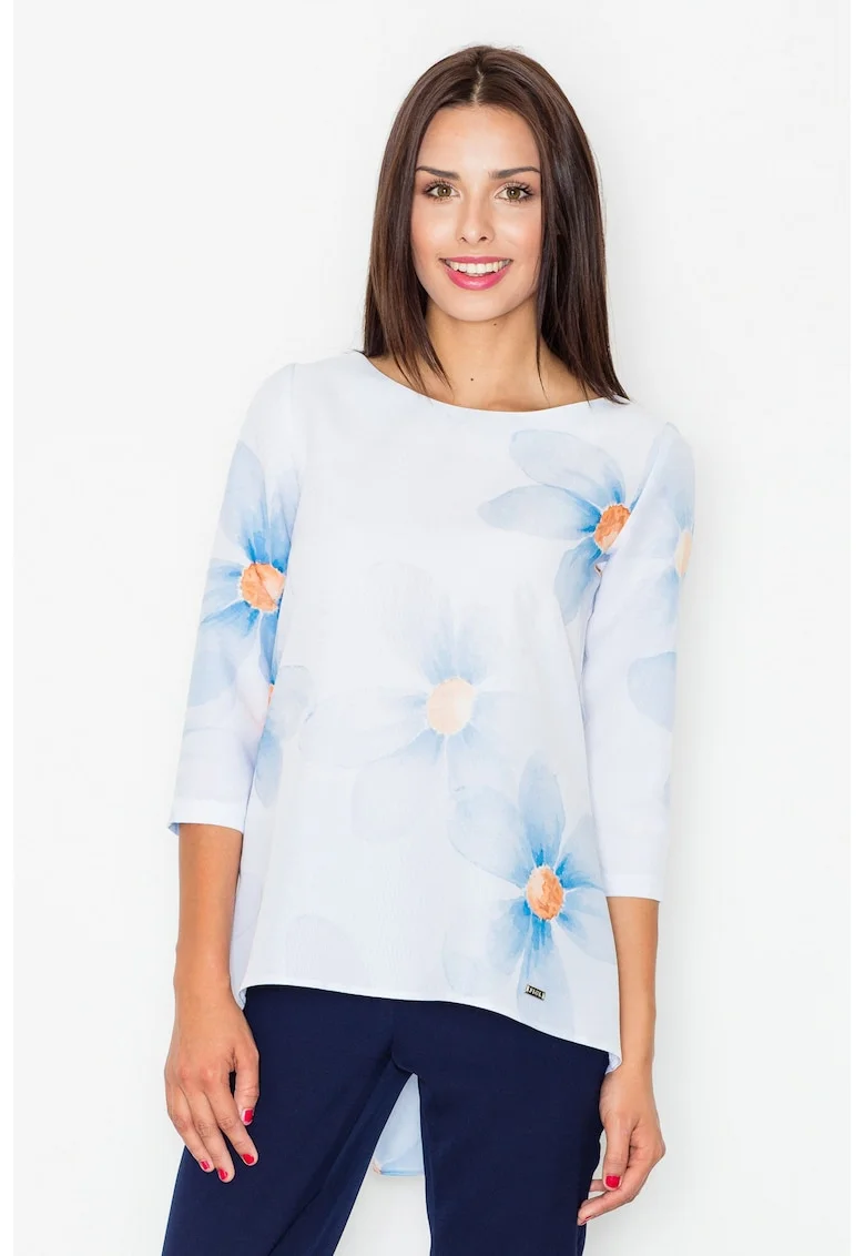 Bluza dama flori,  Poliester, Multicolor