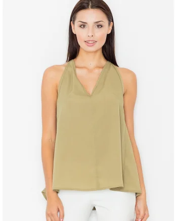 Bluza dama M480,  Poliester/Viscoza, Verde,