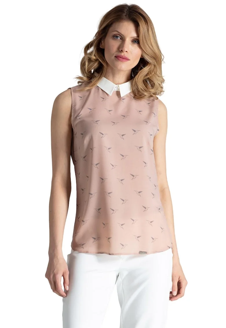 Bluza fara maneci M370,  Poliester, Roz