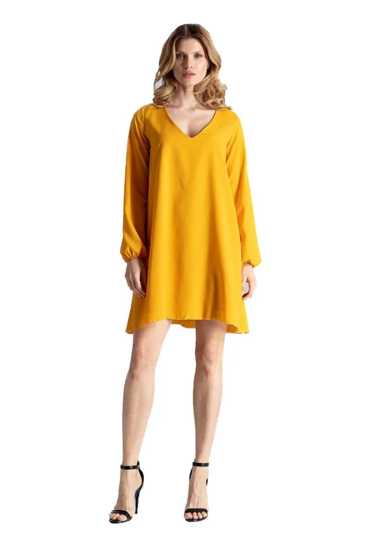 Rochie de seara dama Dinarent M566 galbena, Galben