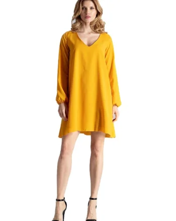 Rochie de seara dama Dinarent M566 galbena, Galben