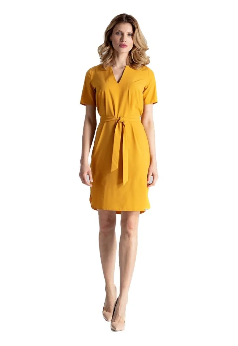 Rochie mini dama Sadure M669 mustar, Galben