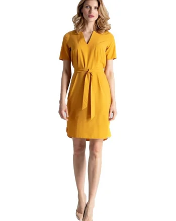 Rochie mini dama Sadure M669 mustar, Galben
