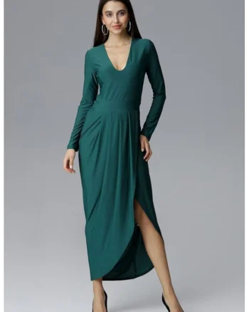 Rochie lunga,  126214, Verde, Verde