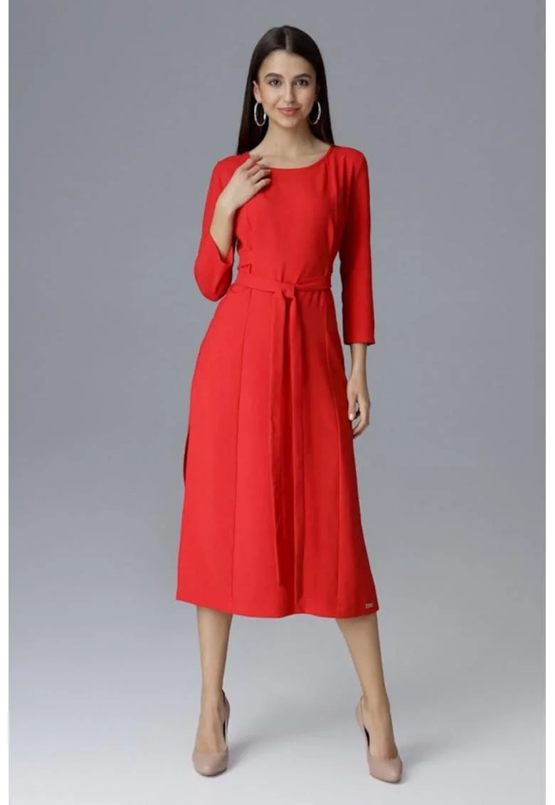 Rochie de zi model 126025, Rosu