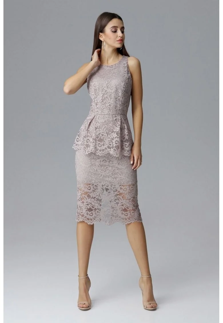 Rochie de dama model 126202, Bej