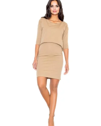 Rochie mini dama Glengaine M206 bej, Bej