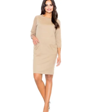 Rochie mini dama Gynesse M205 bej, Bej