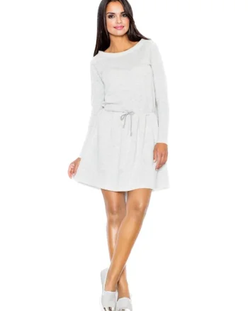 Rochie mini dama Bedird M334 gri deschis, Gri