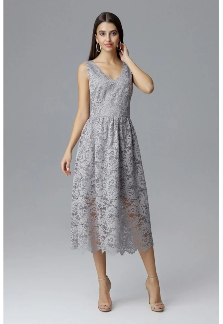 Rochie de dama model 126206, Gri