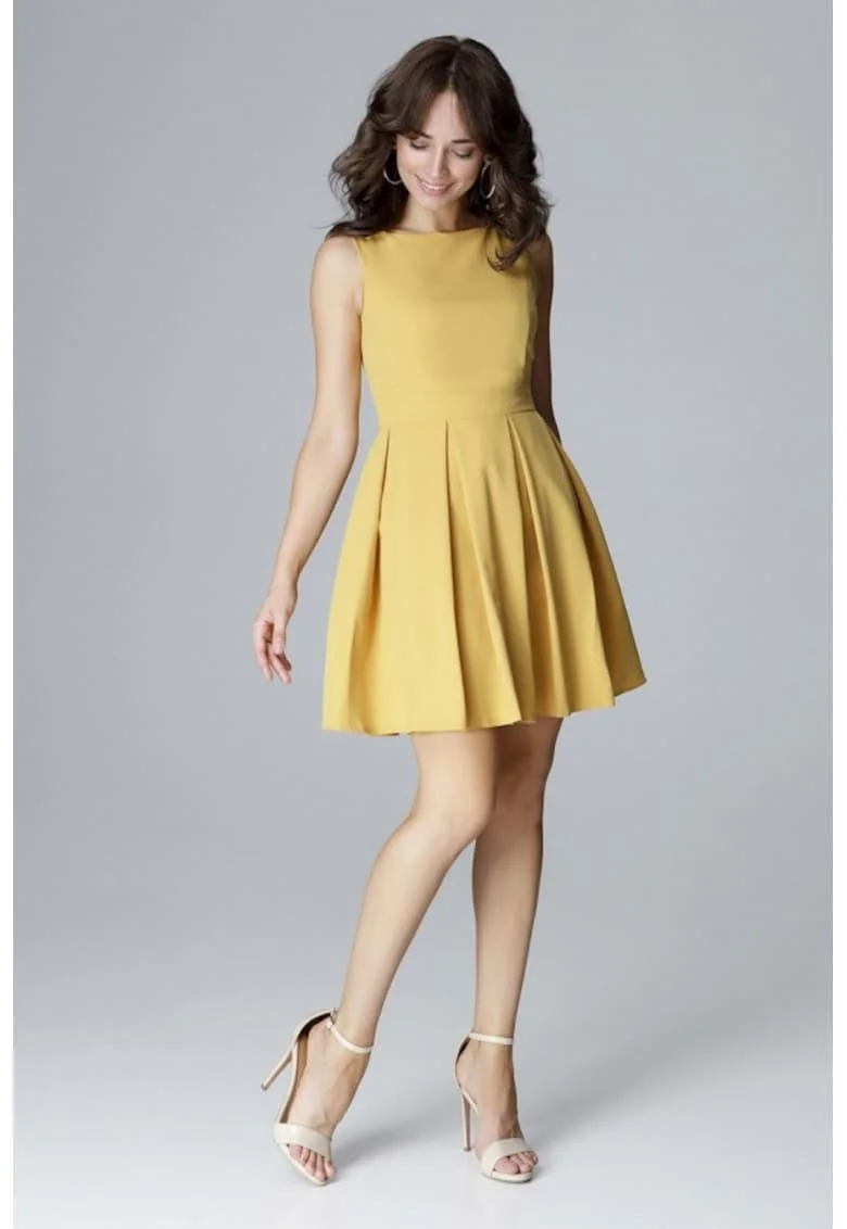 Rochie de zi model 123545, Galben