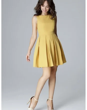 Rochie de zi model 123545, Galben