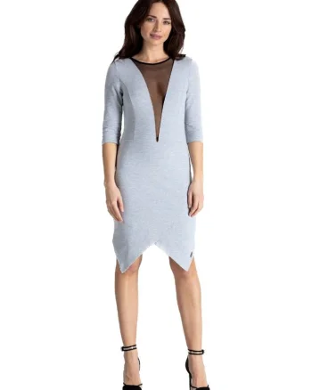 Rochie mini dama Colgrengoire L012 gri, Gri