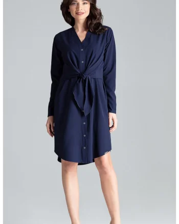 Rochie mini dama Odo L031 albastru inchis, Albastru inchis