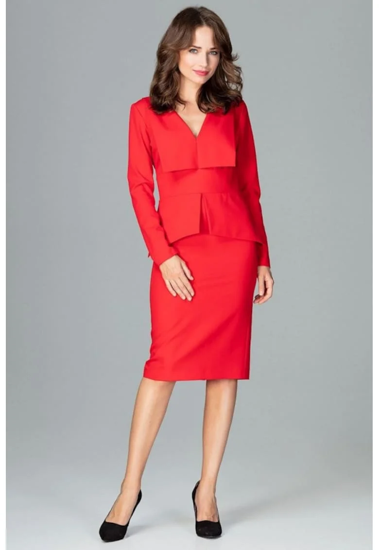 Rochie de zi model 122522, Rosu